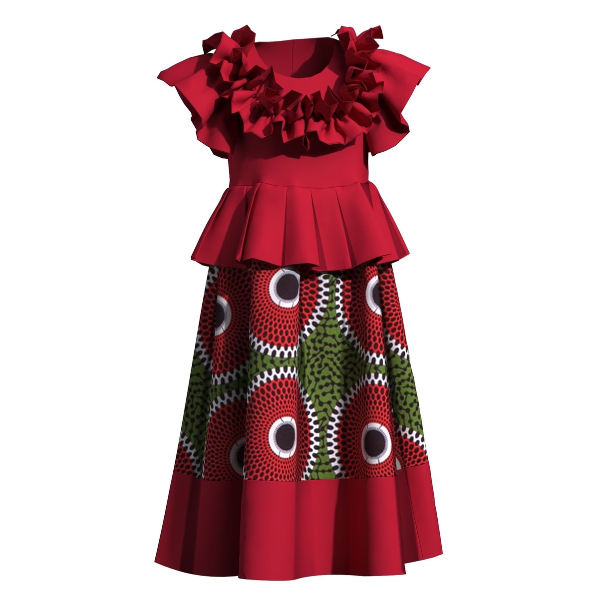 white christmas dresses African Dresses | Indigo African Print Summer Dress main image 1