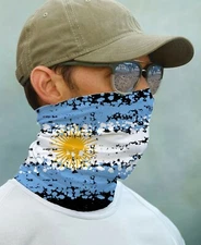 SUN GAITER Mask Bandana UPF 50+ UV Protecter Argentina Flag Fishing Face Neck