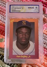 Ken Griffey Jr 1989 Rookie Card Classic Orange WCG 10 GEM MINT GRADED MLB HOF