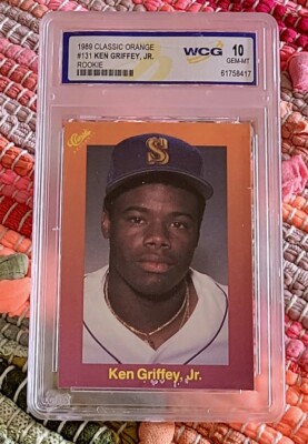 Ken Griffey Jr 1989 Rookie Card Classic Orange WCG 10 GEM MINT GRADED MLB  HOF | eBay
