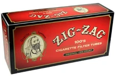 Zig Zag 100mm Full Flavor Red Cigarette Tubes  200 Count Per Box (5 Boxes)