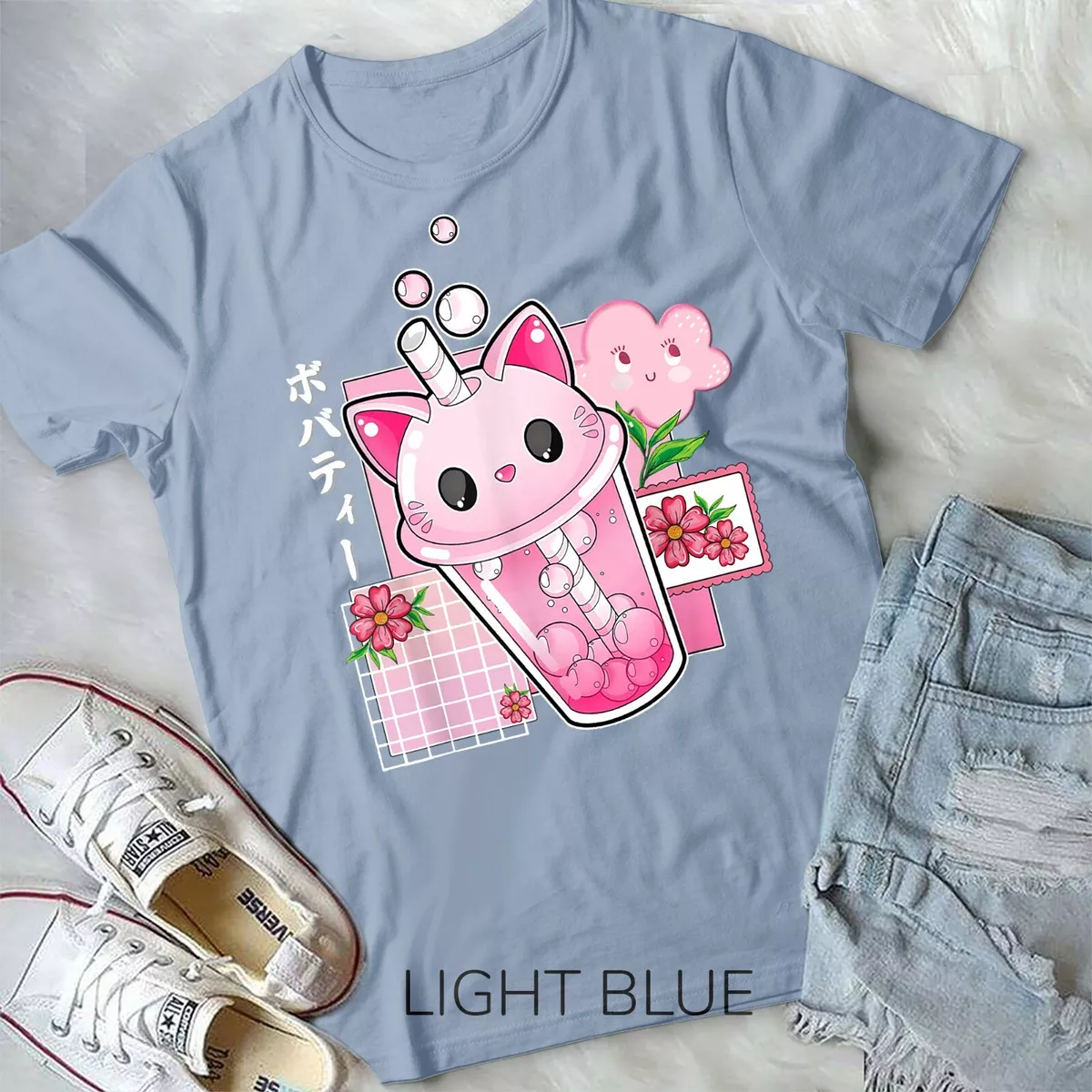 cute blue kawaii shirt for Roblox in 2023