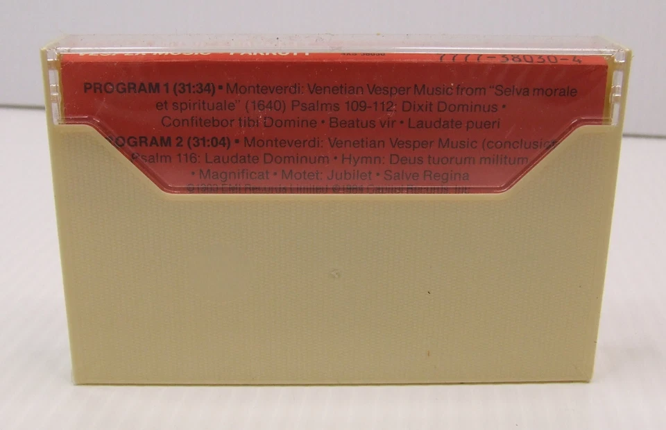 Claudio Monteverdi - Venetian Vesper Music (Cassette) Taverner Consort Parrott - Image 2 of 4
