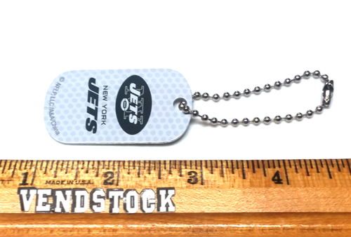 NEW YORK JETS NFL METAL TRAVEL GIFT TAG NEW LICENSED FOOTBALL CHARM - Picture 2 of 2