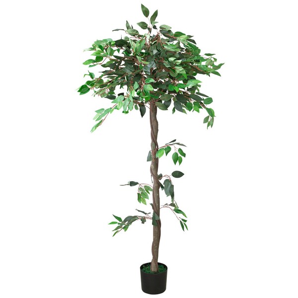 Ficus Benjamin Kunstpflanze Kunstbaum KüNstliche Pflanze 160Cm Decovego-image