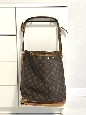 Vintage Louis Vuitton Noe Monogram Leather Shoulder Bag Rare 80s