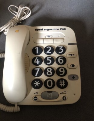 Tiptel Ergovoice 240 Seniorentelefon Hörgeräte kompatibel Notruf Freisprechen