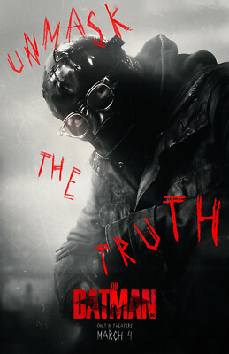 AA4518 The Batman Film By Matt Reeves 2022 IMAX Movie Poster 11x17