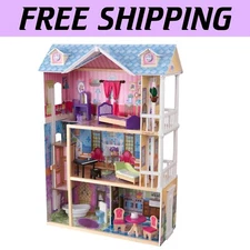 Enchanting Wooden Dollhouse with Elevator, Lights & Sounds - Perfect Kids Gift