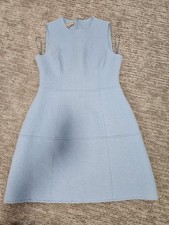 MICHAEL KORS COLLECTION H-Line Shift Blue Wool Dress Size 10. See Description
