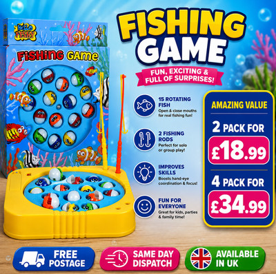Rotierendes magnetisches Crazy Fish Angelspiel Kinder pädagogisches Spielzeug gw3,5