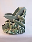 Vintage McCoy Single Bookend Green Tulip Blossom 1950s As Is