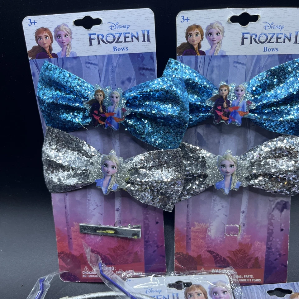 Lote Mixto De Accesorios Para El Cabello Frozen II, Clips Scrunchies, Lazos, Joya Imperfecta Foto 2 de 4