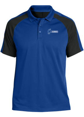 Hammer Bowling White Tournament Polo Royal/Black