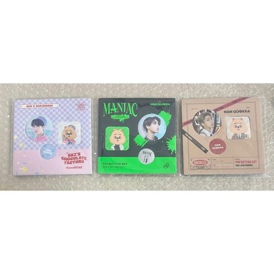Stray Kids Han Jisung Pin Badge Set  SKZ Chocolate Factory/Maniac  Opened
