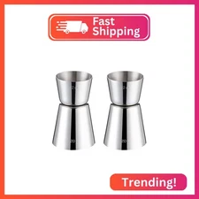 Briout Jigger for Bartending, 2 Pcs Double Cocktail Jigger Japanese Premium 304 