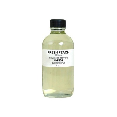 Fresh Peach Unisex Body Oil Juicy Sweet & Bright Fragrance Oil 4 oz