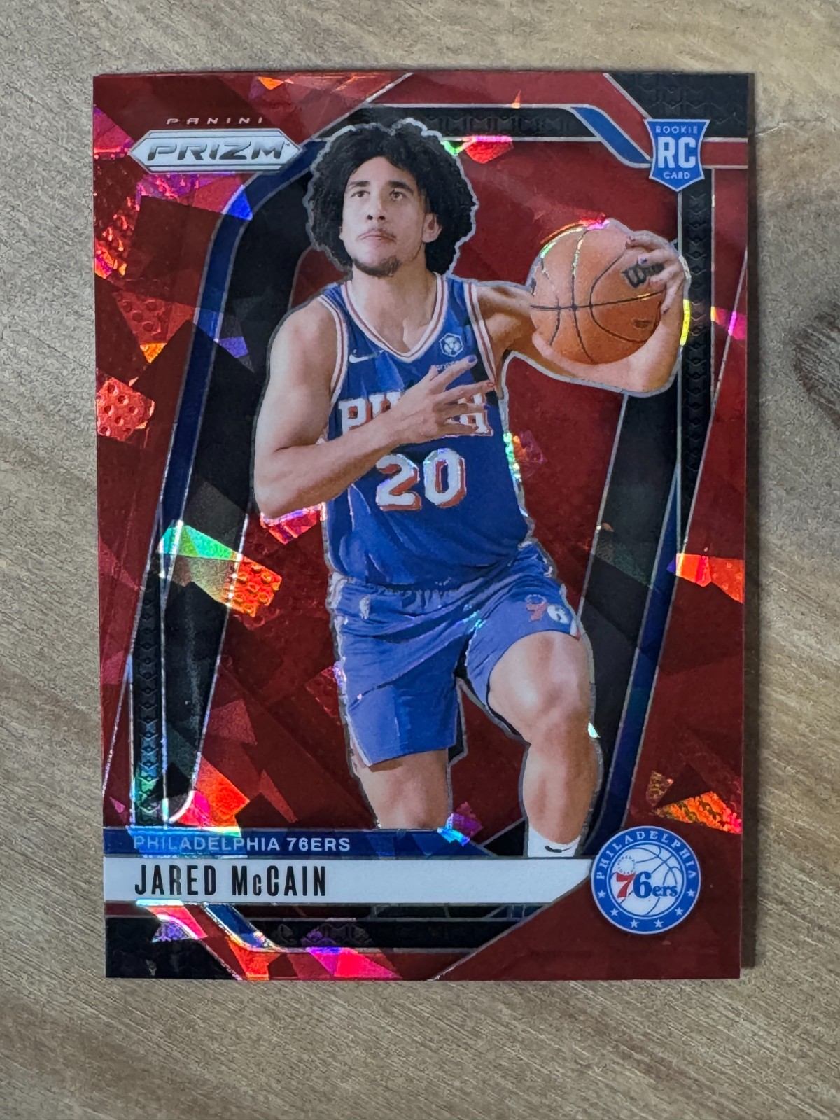 2024-25 Panini Prizm - Jared McCain #222 Red Ice Prizm (RC)