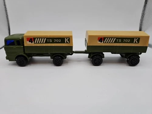 Lesney Matchbox Mercedes Benz Truck + Trailer Olive Green Military TP-15 MB1-11