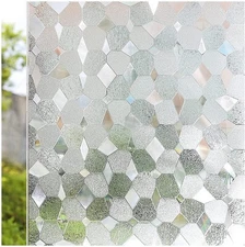 Privacy Film 3D Decorative Window Privacy Stickers No Glue Anti UV Glass Tint