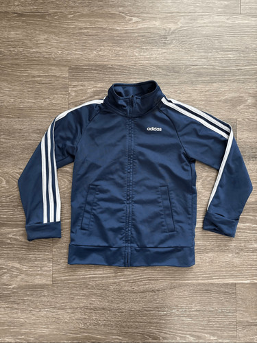 Adidas Full Zip Navy Blue Active/Casual Track Jacket Size 6T