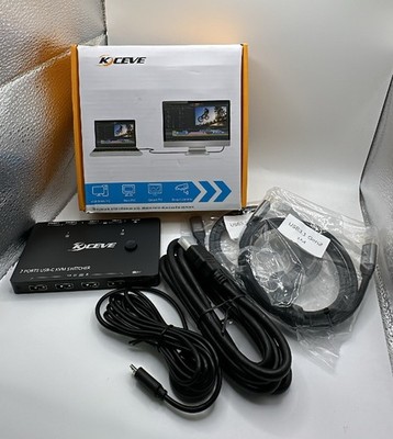 Kceve USB-C KVM Switch HDTV-Ready Esd Schutz USB-C 2-PORT 4K@60HZ Common Use