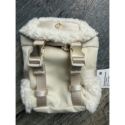cream lululemon backpack NWT Lululemon Wunderlust Backpack Nano Cream Fleece SOLD OUT