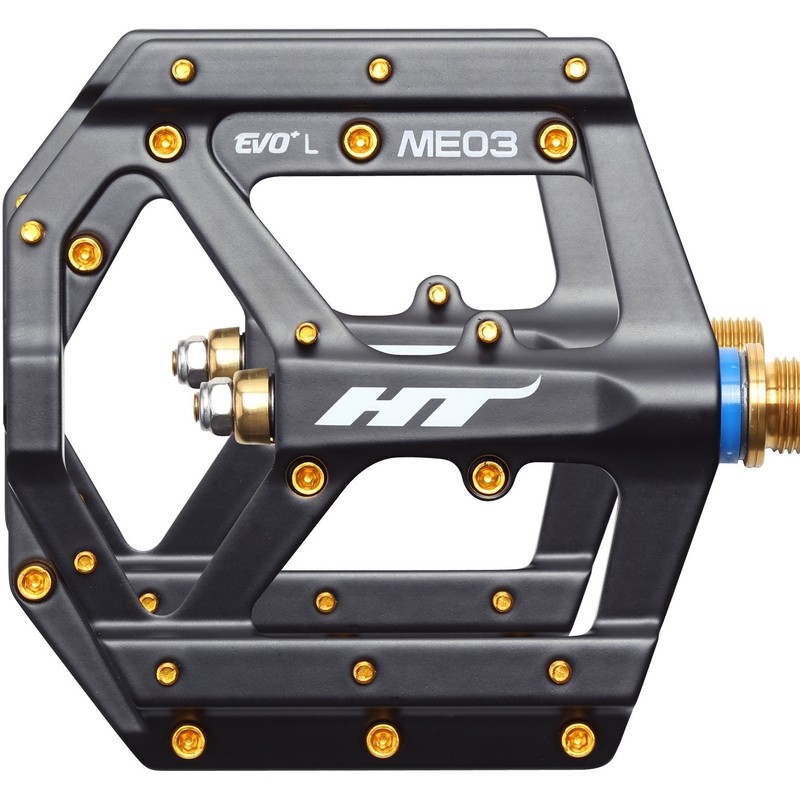 coppia pedali me03 titanio nero 966000206 HT-COMPONENTS flat bici pedali