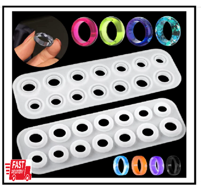 #ad #ad 14 Sizes Silicone Ring Jewelry Mold for DIY Jewelry Making Epoxy Resin Clay $7.41