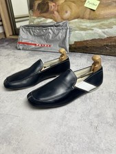 Prada Leather Luxury Vintage Formal Penny Loafers Boots Dress Shoes