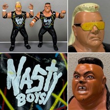 Lot of 2 Vintage OSFTM Wrestling Figures - 1994 WCW Nasty Boys - Knobbs and Sags