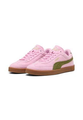 Puma Sneaker Femme Club II Era Suede Cuir Rose Pink Shimmer-Olive Green - Photo 1/4