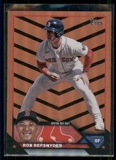 2023 Topps Update Rob Refsnyder Orange and Black Foil #US71 Boston Red Sox