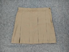 Lands End School Uniform Pleated Skirt Sz 8 Khaki Classic Preppy Academia NWOT