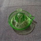Vintage Federal Glass Vaseline Glass Citrus Juicer/Reamer Depression Glass Glows