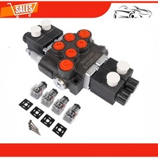 2 Spool Solenoid 12V DC Hydraulic Control Valve Double Acting 13 GPM 3600 PSI