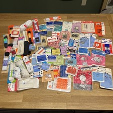 Vintage Lot of Sewing Notions Snaps, Hooks, Eyelet Refills, Studs  Elastic