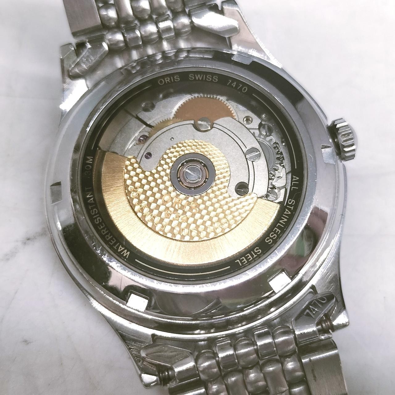 Oris 7470 Pointer Date Automatic Skeleton Back Wr… - image 6