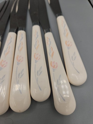 20 Lot Corelle ENGLISH BREAKFAST Corning Ware Silverware 4 Fork 8 Spoon Knife - Picture 3 of 10