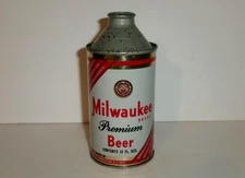 VINTAGE MILWAUKEE CONE TOP BEER CAN The Waukee Brewery HAMMONTON NEW JERSEY NJ