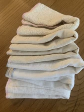 6 Newborn Birdseye Prefold Cloth Diaper Inserts