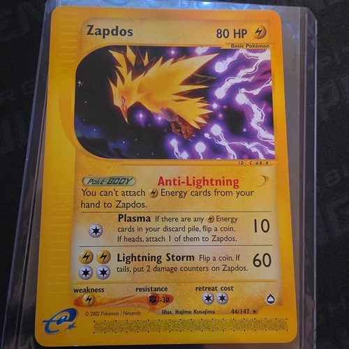 2002 Pokemon Aquapolis Zapdos 44/147 Non-Holo Rare WOTC E-Reader