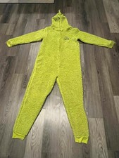 The Grinch Suit Pajamas One Piece Costume Mens Size L Christmas Genuine Dr Seuss