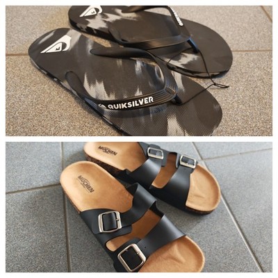 Quicksilver Flip Flops Badelatschen Gr. 44 Neu + Muchen Slipper Gr. 45 Neu