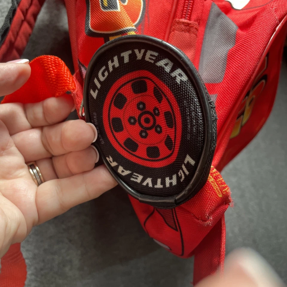 Lightning Mcqueen PIXAR Cars 3 Shaped Disney Backpack  Zipper  Wheels KIDS YOUTH - Image 3 of 4