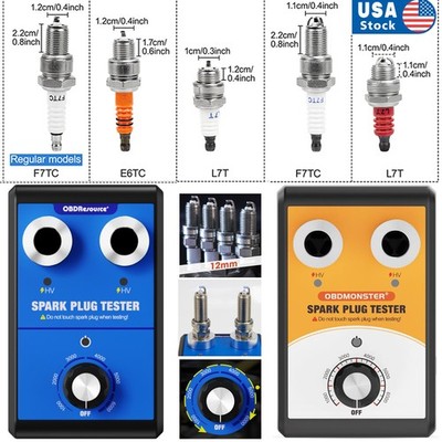 2025 Spark Plug Tester 2Holes Diagnostic Tool 12V Gasoline Car Ignition Analyzer