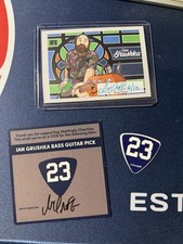 New Found Glory Don Mattingly Guitar Pick Ian Grushka Signed Card COA Auto NFG