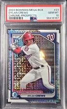 2024 Bowman Mega Box Dylan Crews #23 Chrome Prospects Mojo Refractor PSA 10