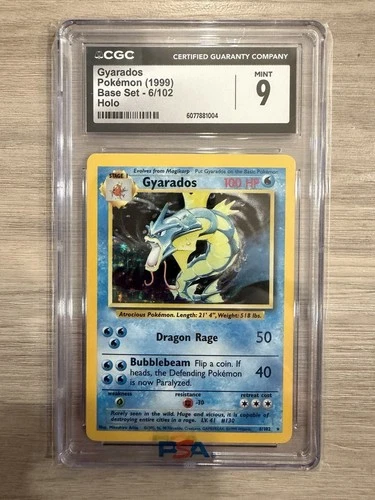 1999 Pokemon Gyarados CGC 9 Mint Holo #6 Base Set