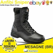 Anfibi Classici Scarponcino Crispi Italian Boots Militari Esercito Neri SNIPER